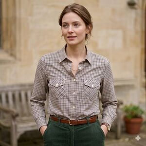 Walker Slater Scotland | Luxury Heritage Cotton Check Shirt - UK 10 / US 6